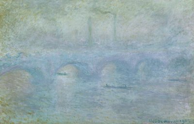 ウォータールーブリッジ：霧の影響、1903 作： Claude Monet